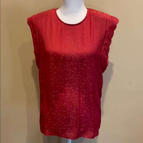 IRO Padded Shoulder Top Sleeveless Satiny Tank - Picture 7 of 7